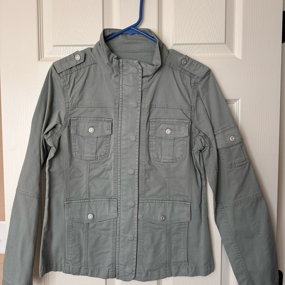 Kensie Light Sage Green Utility Jacket